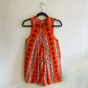 Free People Swing Halter Print Tunic Dress Size XS